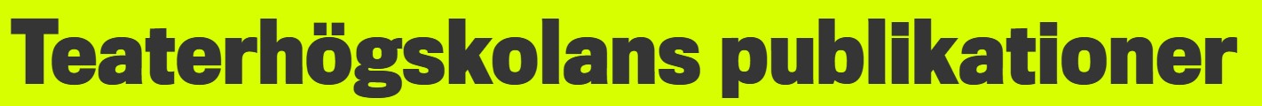 Teaterhögskolans publikationer